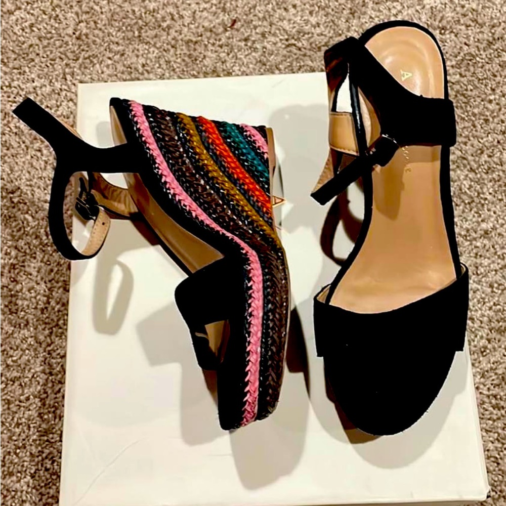 Anthropologie Women’s Multi Color Wedge Sandals